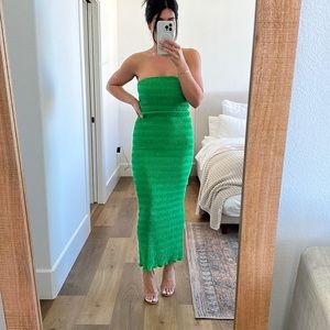 Aurore Dress in Bright Green L'IDEE